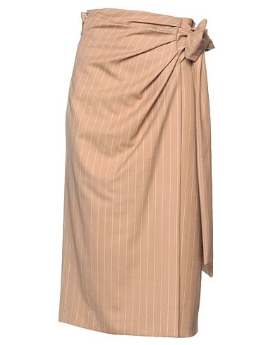 MSGM Midi skirt Camel 53% Recycled polyester, 44% Virgin Wool, 3% Elastane