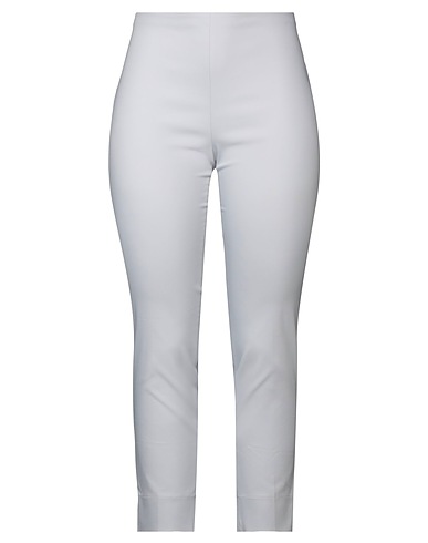 LES COPAINS Casual trouser Light grey 63% Cotton, 31% Polyamide, 6% Elastane