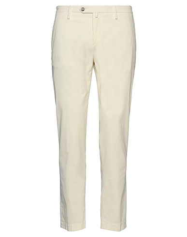 BRIGLIA 1949 Casual trouser White 99% Cotton, 1% Elastane
