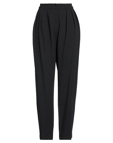 EMPORIO ARMANI Casual trouser Black 77% Viscose, 17% Polyamide, 6% Elastane
