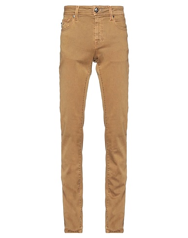 TRAMAROSSA Denim trousers Khaki 87% Cotton, 9% Polyester, 4% Elastane