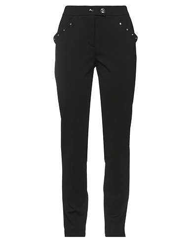 VDP VIA DELLE PERLE Casual trouser COLLECTION Black 65% Viscose, 30% Polyamide, 5% Elastane, Acetate