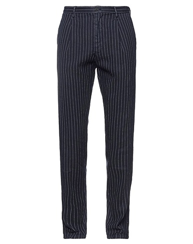 EMPORIO ARMANI Casual pants Midnight blue 63% Linen, 34% Cotton, 2% Polyester, 1% Elastane