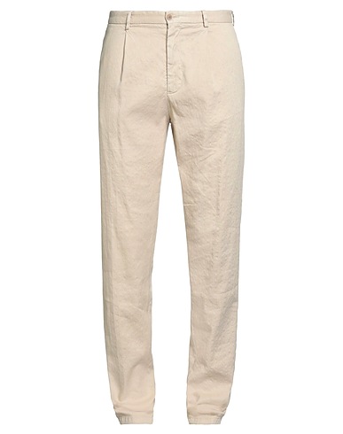 EMPORIO ARMANI Casual trouser Beige 63% Linen, 34% Cotton, 2% Polyester, 1% Elastane