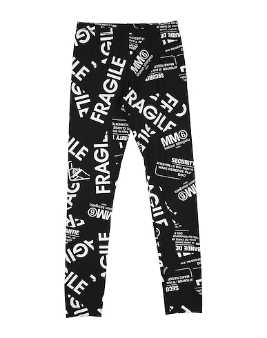 MM6 MAISON MARGIELA Leggings Black 90% Cotton, 10% Elastane