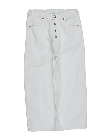 MM6 MAISON MARGIELA Denim trousers White 100% Cotton