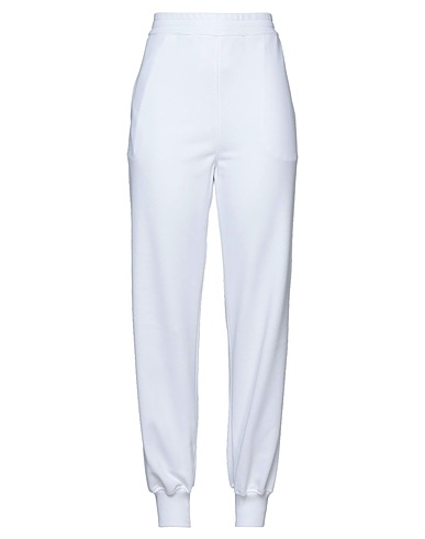 MCQUEEN Casual trouser White 100% Cotton, Elastane