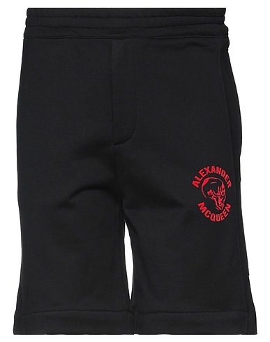 MCQUEEN Shorts & Bermuda Black 98% Cotton, 2% Elastane, Viscose