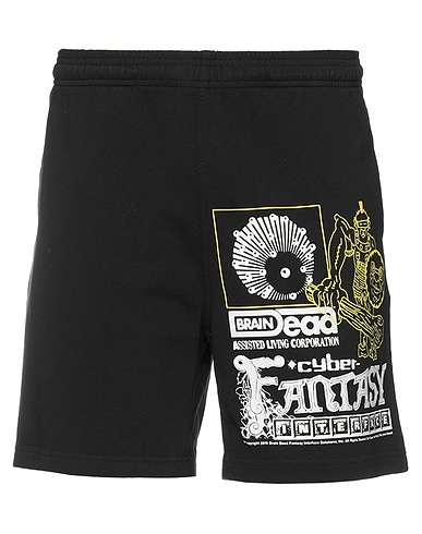 BRAIN DEAD Shorts & Bermuda Black 100% Cotton