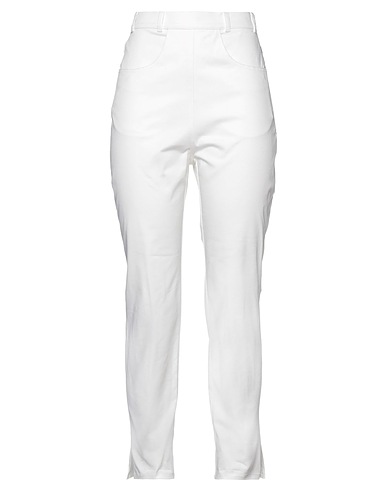PHILOSOPHY di LORENZO SERAFINI Casual trouser White 98% Cotton, 2% Elastane