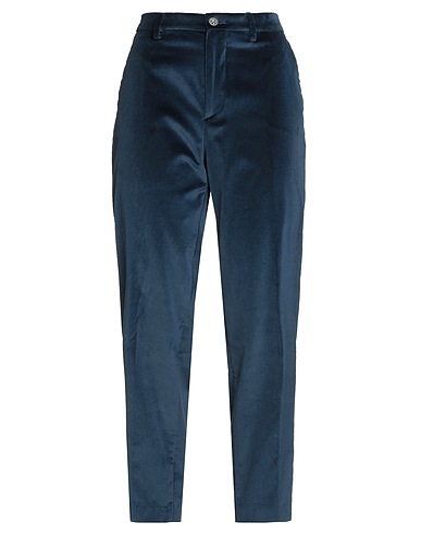 BERWICH Casual trouser Navy blue 98% Cotton, 2% Elastane