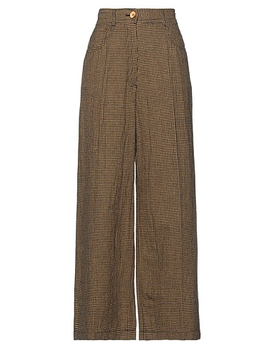 FORTE_FORTE Pantalone Giallo ocra 50% Lino, 30% Lana Vergine, 20% Poliammide