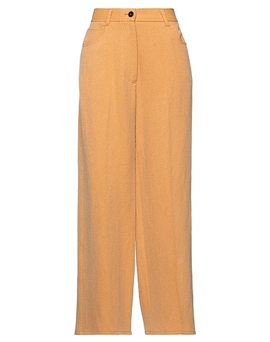 FORTE_FORTE Pantalone Giallo ocra 27% Cotone, 27% Lino, 23% Acrilico, 23% Lana