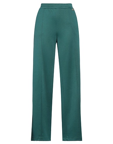 TWINSET Casual pants Emerald green 55% Polyester, 45% Cotton