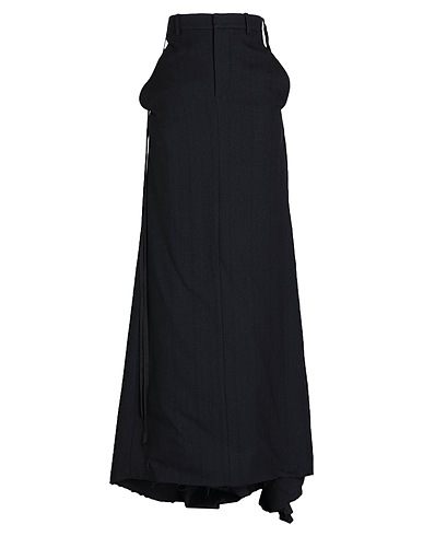 ANN DEMEULEMEESTER Long skirt Black 100% Virgin Wool