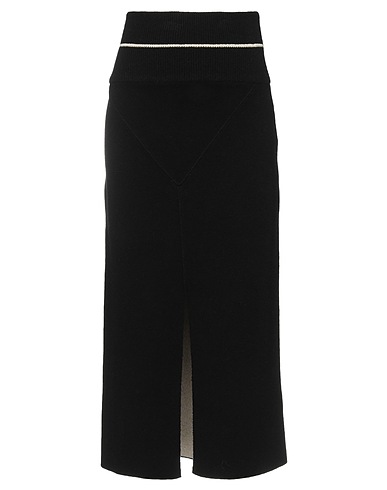 2 MONCLER 1952 Midi skirt Black 50% Polyester, 26% Wool, 22% Polyamide, 2% Elastane