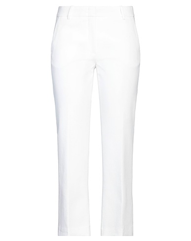 PESERICO Casual trouser White 99% Cotton, 1% Elastane