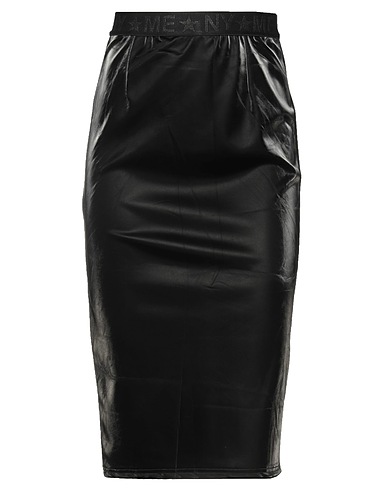 MARC ELLIS Midi skirt Black 50% Polyester, 45% Polyester resin, 5% Elastane
