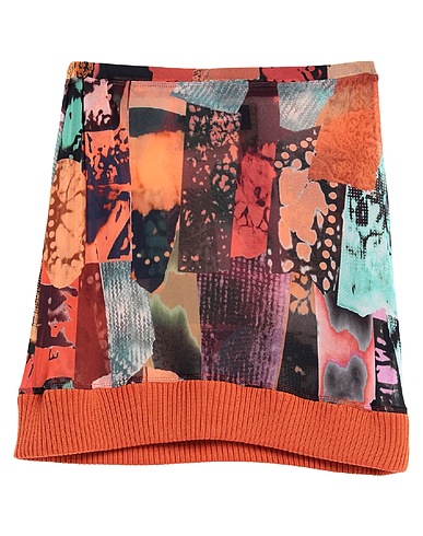 PAULA CANOVAS DEL VAS Mini skirt Rust 100% Polyamide, Wool