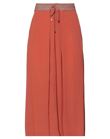 LORENA ANTONIAZZI Casual pants Rust 76% Acetate, 24% Silk, Cotton, Polyester, Metallic fiber