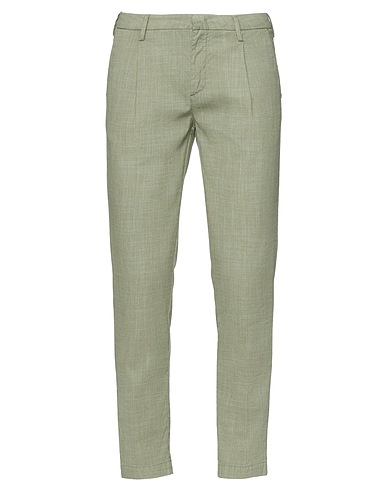 GABARDINE Casual trouser Military green 43% Cotton, 28% Linen, 27% Polyester, 2% Elastane