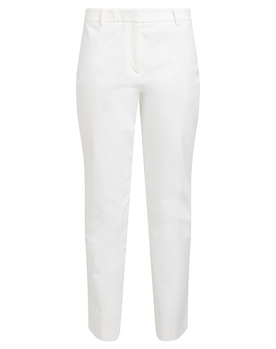 PESERICO Casual trouser White 95% Cotton, 5% Elastane
