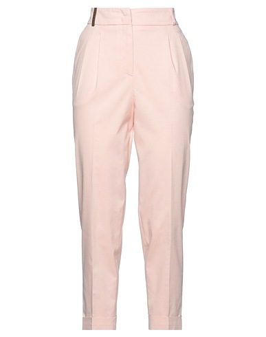 ACCUÀ by PSR Casual trouser Light pink 67% Cotton, 29% Polyester, 4% Elastane, Leather