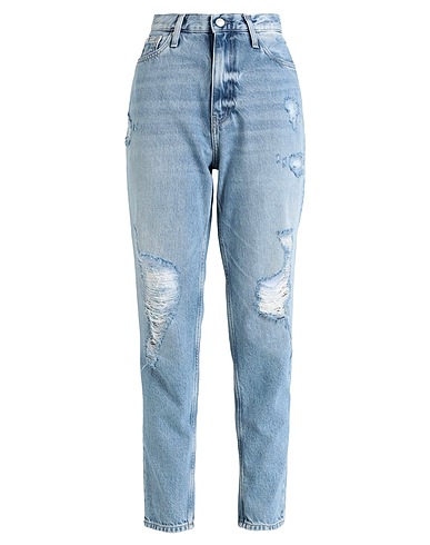CALVIN KLEIN JEANS Denim trousers MOM JEANS Blue 100% Cotton