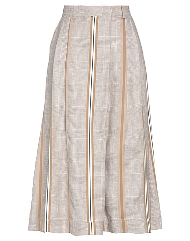 LORENA ANTONIAZZI Casual trouser Camel 84% Linen, 16% Cotton