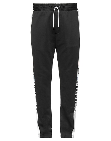 BIKKEMBERGS Casual pants Black 55% Polyester, 45% Cotton