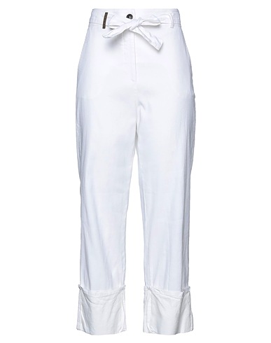 ACCUÀ by PSR Hosen Weiß 52% Baumwolle, 46% Leinen, 2% Elastan