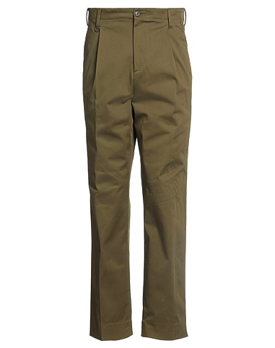 BE ABLE Casual trouser Military green 98% Cotton, 2% Elastane
