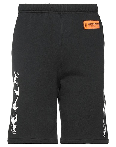 HERON PRESTON Шорты и бермуды Чёрный 100% Хлопок, Полиэстер
