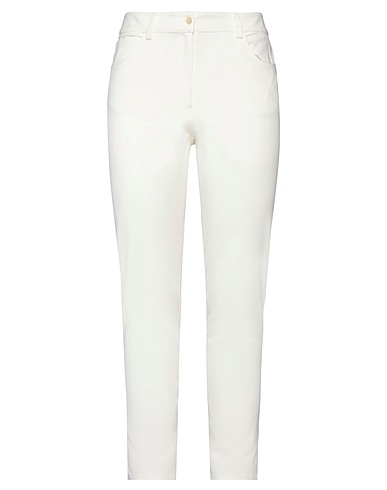 CLIPS Pantalone TRICOT Bianco 65% Viscosa, 32% Poliammide, 3% Elastan
