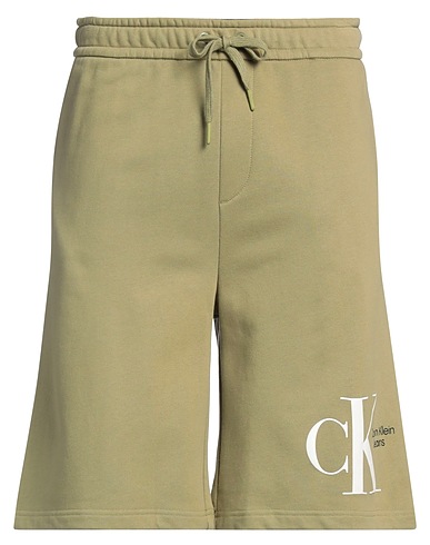 CALVIN KLEIN JEANS Shorts & Bermuda Military green 100% Cotton