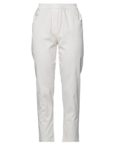 8PM Pantalone Avorio 98% Cotone, 2% Elastan