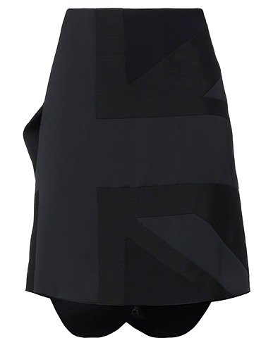 BURBERRY Mini skirt Black 100% Polyester, Mohair wool, Wool