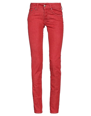 JACOB COHЁN Denim pants Brick 98% Cotton, 2% Elastane