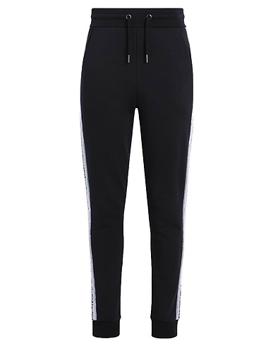 KARL LAGERFELD Casual trouser LOGO TAPE SWEAT PANTS
 Black 100% Organic cotton
