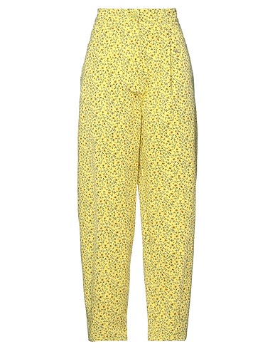 VIVETTA Casual trouser Yellow 97% Cotton, 3% Elastane