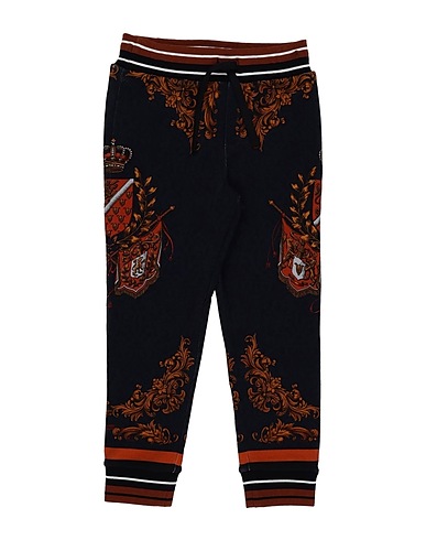 DOLCE&GABBANA Casual pants Midnight blue 100% Cotton, Elastane