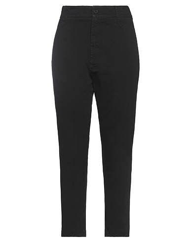 VIRNA DRÒ Pantalone Nero 97% Cotone, 3% Elastan