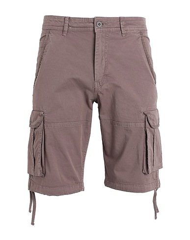 JACK & JONES Shorts & Bermuda Taupe 97% Cotton, 3% Elastane