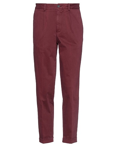 BONHEUR Casual pants Burgundy 97% Cotton, 3% Elastane