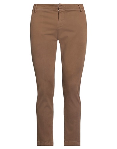 ENTRE AMIS Casual trouser Brown 97% Cotton, 3% Elastane