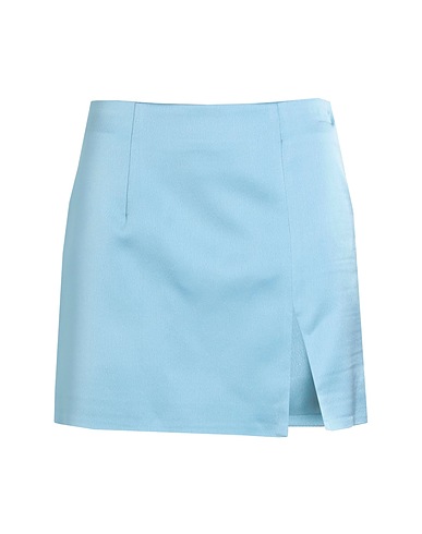 NINEMINUTES Minigonna MINI GONNA RASO
 Celeste 97% Poliestere, 3% Elastan