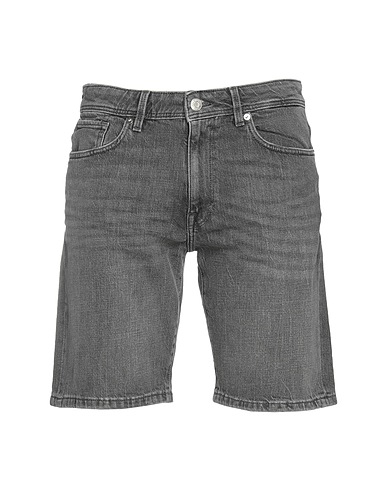 SELECTED HOMME Denim shorts Grey 99% Organic cotton, 1% Elastane
