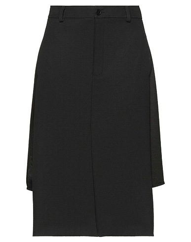 BALENCIAGA Midi skirt Black 100% Wool, Viscose, Cupro