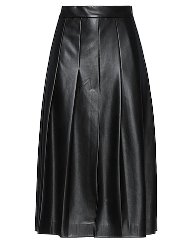 MSGM Midi skirt Black 65% Polyester, 35% Polyurethane