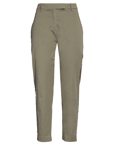 TRUE ROYAL Casual trouser Military green 98% Cotton, 2% Elastane